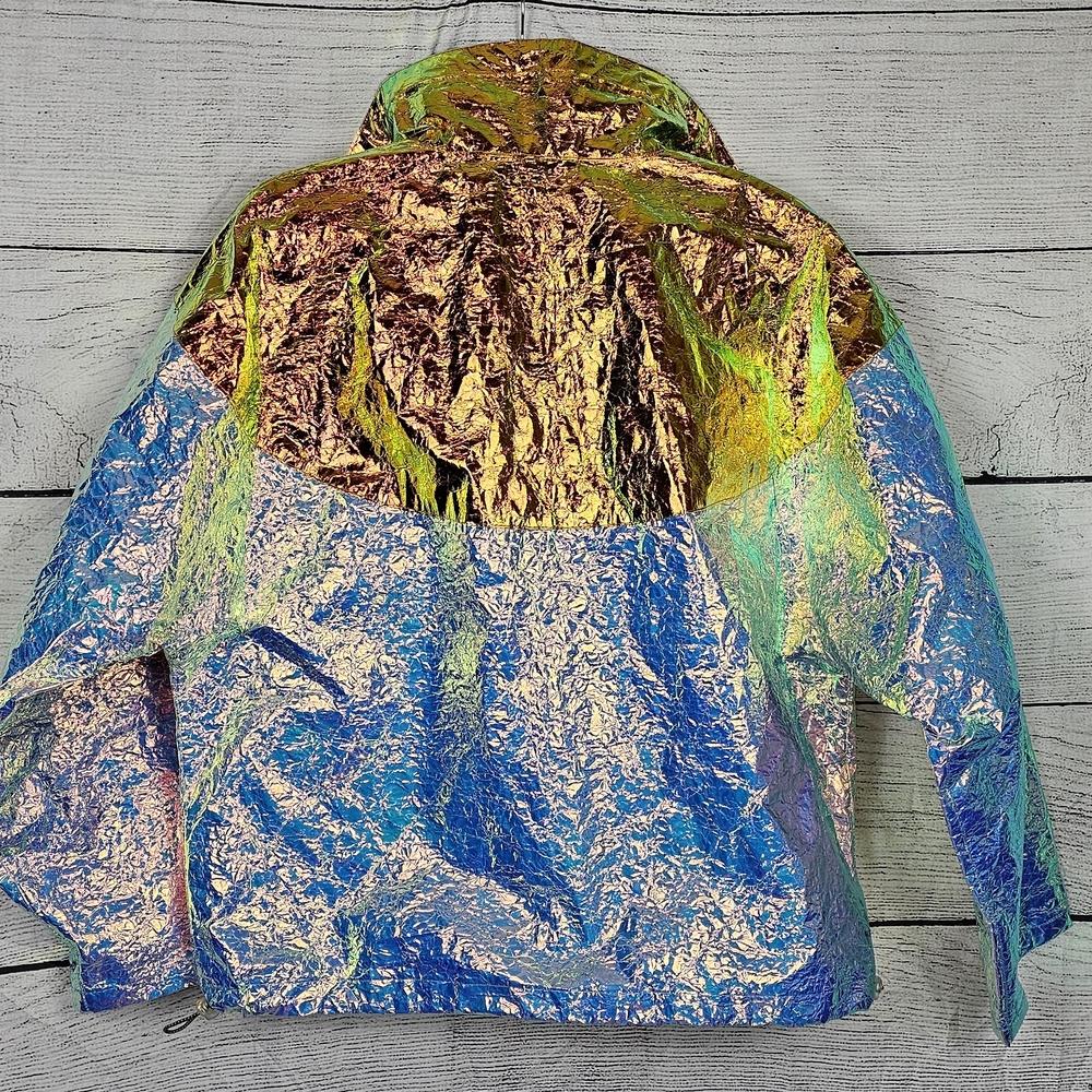 Holographic Mens Jacket Rave Small - Picture 4 of 7
